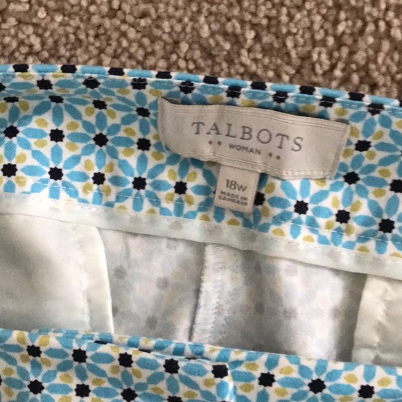 Talbots Blue and Black Patterned Pants - Picture 2 of 3